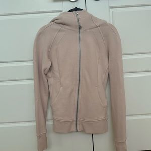Lululemon scuba full zip size 4 baby pink